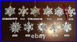 Vintage Gorham Sterling Silver Snowflake Ornament 1970 2018 Annual Christmas