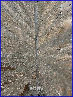 Vintage Impressive Twist N Kurl 7 1/2' Silver Aluminum Christmas Tree