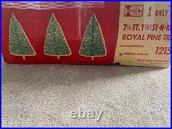 Vintage Impressive Twist N Kurl 7 1/2' Silver Aluminum Christmas Tree