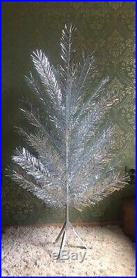 Vintage LARGE Silver Glow Aluminum Christmas Tree