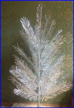 Vintage LARGE Silver Glow Aluminum Christmas Tree