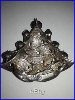 Vintage Lincoln Mint Charmer Series Sterling Silver Christmas Tree Ornament