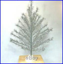 Vintage MCM Aluminum Christmas Tree 4 Ft Tabletop Taper 440 Complete with Box TSH