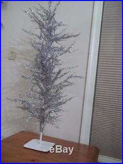 Vintage Mark Roberts 3' Silver Tinsel Decorative Christmas Tree 38 Tabletop