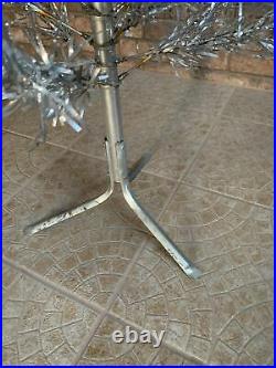 Vintage Mirro All Metal 6 Foot Silver Christmas Tree Aluminum