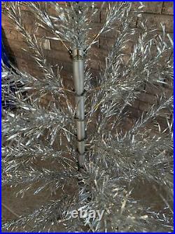 Vintage Mirro All Metal 6 Foot Silver Christmas Tree Aluminum