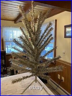 Vintage Noma Deluxe 4 foot Silver Aluminum Christmas Tree