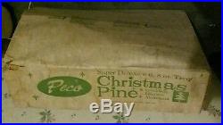 Vintage PECO Deluxe POMPOM Aluminum 6 1/2' 154 Branch Christmas Tree SILVER Pom