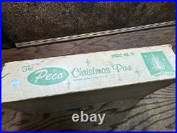 Vintage Peco #14 4' Aluminum Christmas Tree w Original Box & Stand / xmas decor