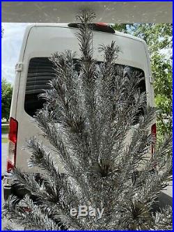 Vintage Peco Aluminum 6 8 151 Branches Silver Pom Pom Christmas Tree # 3724