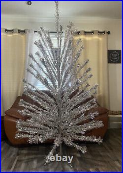 Vintage Peco Christmas Tree 7 Ft Aluminum Christmas Tree Sparkling Pom Pom
