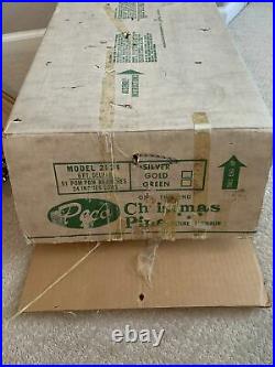 Vintage Peco Deluxe 6 1/2 ft. Sparking Aluminum Tree Original Box