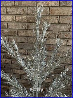 Vintage Peco No. 14 Aluminum Christmas Pine Tree 4 ft Silver