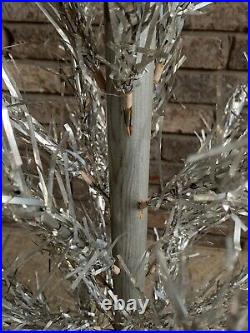 Vintage Peco No. 14 Aluminum Christmas Pine Tree 4 ft Silver
