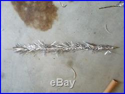 Vintage Peco Silver Sparkling Aluminum Christmas Tree 7 Feet 151 Branches