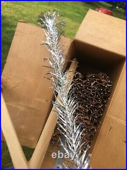 Vintage Pine Peco Deluxe Alum. Christmas Tree withoriginal box, 7.25 feet Pom Pom