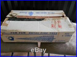 Vintage Pom Pom Royal Pine Aluminum Silver Christmas Tree 4.5 ft Box 41 Branches