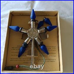 Vintage RARE 1920-30's NOMA A Merry Christmas 5-Bulb Tree Topper Star Light