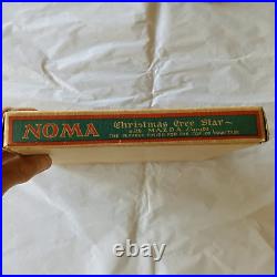 Vintage RARE 1920-30's NOMA A Merry Christmas 5-Bulb Tree Topper Star Light