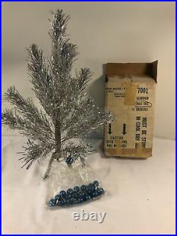 Vintage RETRO 2 FT CONSOLIDATED NOVELTY Aluminum Christmas Tree 19 Branchs