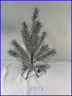 Vintage RETRO 2 FT CONSOLIDATED NOVELTY Aluminum Christmas Tree 19 Branchs