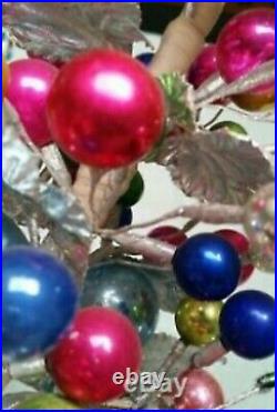 Vintage Rare Mercury Ball/silver Leaf Christmas Tree