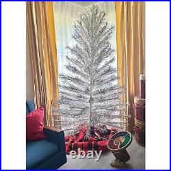 Vintage SAPPHIRE Regal 7ft Aluminum Christmas Tree Model 737 & Color Wheel