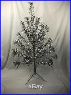 Vintage SILVER Christmas Tree 48 Mid Century Style