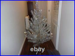 Vintage SILVER FOREST 4 1/2' Aluminum Christmas Tree, NEVER USED, withBox