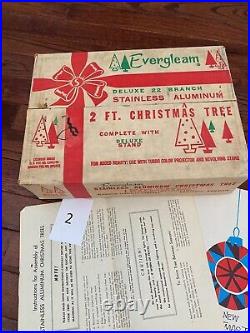 Vintage Shiny 2' Evergleam Silver Christmas Tree