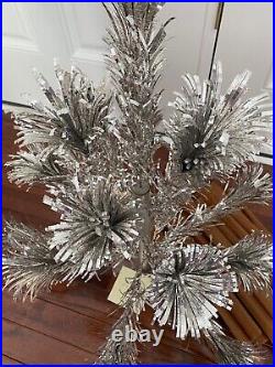 Vintage Shiny 2' Silver Christmas Tree