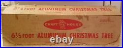 Vintage Silver Aluminum 6-1/2ft Christmas Tree