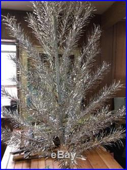 Vintage Silver Aluminum Christmas Tree 5 1/2 NOS Box Instructions USA