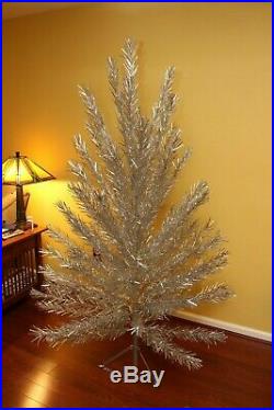 Vintage Silver Aluminum Christmas Tree 6.5 Feet 85 Branches United States