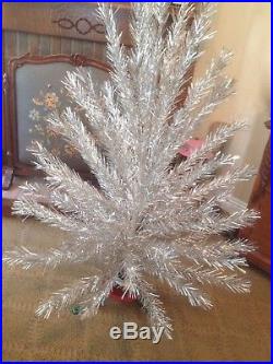 Vintage Silver Aluminum Christmas Tree 6 Ft. 70 branches Mid Century with Box