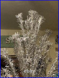 Vintage Silver Aluminum Christmas Tree 6 Ft 85 Branches