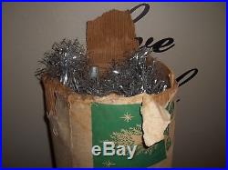 Vintage Silver Aluminum Peco Christmas Tree 6' Foot 46 Branch Pom Pom Ends Box