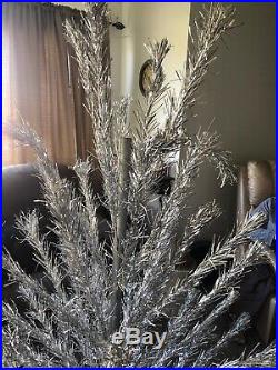 Vintage Silver Aluminum Tinsel 4 Foot Christmas Tree 4