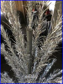 Vintage Silver Aluminum Tinsel 4 Foot Christmas Tree 4