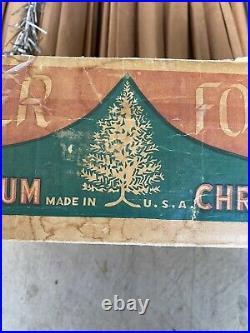 Vintage Silver Forest Stainless Aluminum 4' 1/2 Christmas Tree Branches And Pole