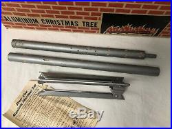 Vintage Silver Glow Aluminum Christmas Tree 4.5' Pom Pom Original Box 54 branch