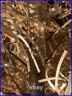 Vintage Silver POM POM Sparkler 4 Ft. Aluminum Christmas Tree 28 Branch