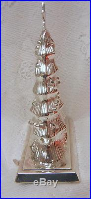 Vintage Silver Plated Christmas Tree Mantel Hook Stocking Holder Hangers Heavy