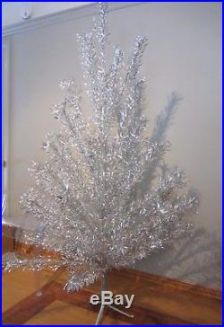 Vintage Silver Stainless Aluminum Christmas Tree 6½' Ft Lifetime 53 branch