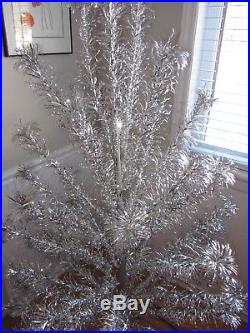 Vintage Silver Stainless Aluminum Christmas Tree 6½' Ft POM POM Wonderland 46 b