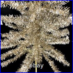 Vintage Silver Tinsel Christmas Tree 1970s Mid Century Modern Xmas Decor 2.9 Ft