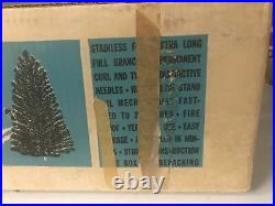 Vintage Silverline Aluminum Christmas Tree 4ft Silver 31 Branch with Box