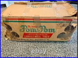 Vintage Sparkler Pom Pom Aluminum 7' Christmas Tree 91 Branches No Stand M-691-s