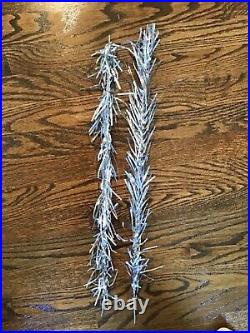 Vintage Sparkler Pom Pom Aluminum Christmas Tree 6 Ft 6' Star Band Box VIDEO