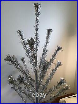 Vintage Sparkler Pom Pom Aluminum Christmas Tree 6 Ft 6' Star Band Box VIDEO